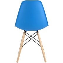 Комплект из четырех стульев Stool Group Style DSW циан, литой полипропилен, стальной каркас, натуральный массив бука