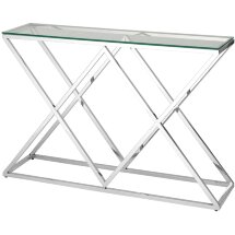 Консоль Stool Group ИНСИГНИЯ 115*30 серебро, каркас нержавеющая сталь