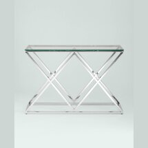 Консоль Stool Group ИНСИГНИЯ 115*30 серебро, каркас нержавеющая сталь