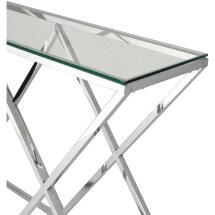 Консоль Stool Group ИНСИГНИЯ 115*30 серебро, каркас нержавеющая сталь