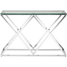 Консоль Stool Group ИНСИГНИЯ 115*30 серебро, каркас нержавеющая сталь