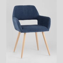 Стул Stool Group Кромвель синий обивка плотная ткань, металлические ножки