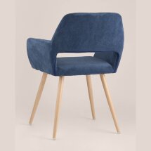 Стул Stool Group Кромвель синий обивка плотная ткань, металлические ножки