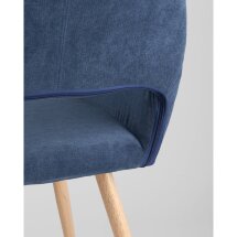 Стул Stool Group Кромвель синий обивка плотная ткань, металлические ножки