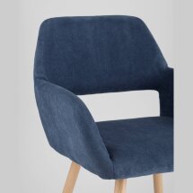 Стул Stool Group Кромвель синий обивка плотная ткань, металлические ножки