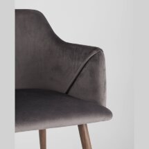 Стул Stool Group Монарх серый обивка плотная ткань, металлические ножки