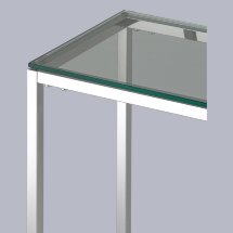 Консоль Stool Group ТАУН 115*30 серебро каркас нержавеющая сталь столешница закаленное стекло