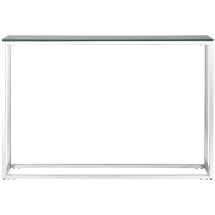 Консоль Stool Group ТАУН 115*30 серебро каркас нержавеющая сталь столешница закаленное стекло