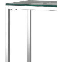 Консоль Stool Group ТАУН 115*30 серебро каркас нержавеющая сталь столешница закаленное стекло