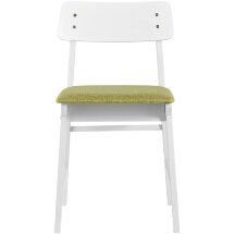 Комплект из двух стульев Stool Group ODEN WHITE оливковый мягкое сиденье из ткани
