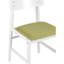 Комплект из двух стульев Stool Group ODEN WHITE оливковый мягкое сиденье из ткани