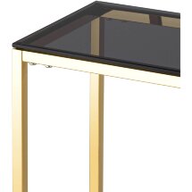 Консоль Stool Group ТАУН 115*30 золото стекло smoke закаленное каркас нержавеющая сталь
