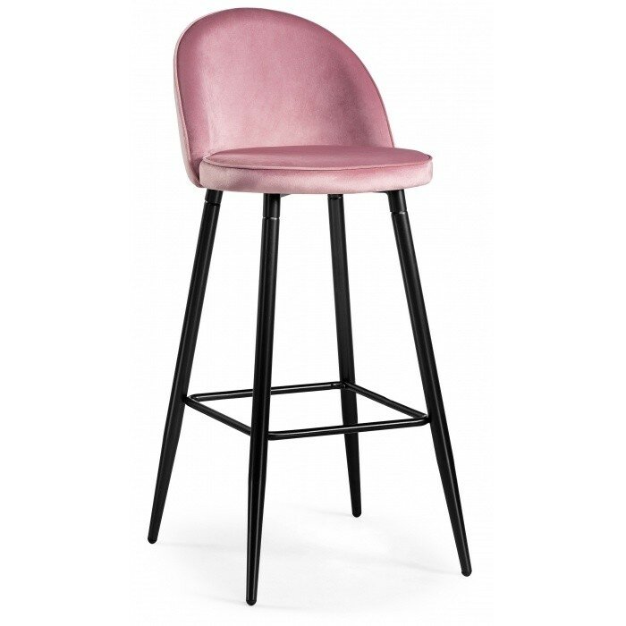 Барный стул Мебель Китая Dodo 1 pink with edging / black Барный стул Мебель Китая Dodo 1 pink with edging / black
