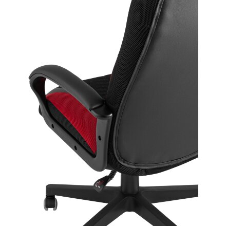Геймерское кресло TopChairs TopChairs ST-CYBER 9 черный/красный текстиль/эко.кожа крестовина пластик 