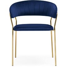 Стул на металлокаркасе Kamelia 1 dark blue / gold