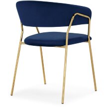 Стул на металлокаркасе Kamelia 1 dark blue / gold