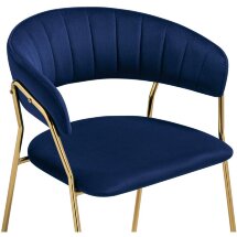 Стул на металлокаркасе Kamelia 1 dark blue / gold