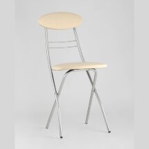 Стул складной Stool Group М8-01 Компакт Слоновая кость, металлический каркас, кожа PVC