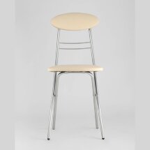 Стул складной Stool Group М8-01 Компакт Слоновая кость, металлический каркас, кожа PVC