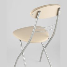 Стул складной Stool Group М8-01 Компакт Слоновая кость, металлический каркас, кожа PVC