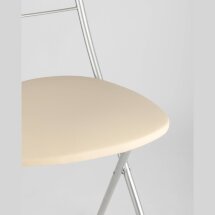 Стул складной Stool Group М8-01 Компакт Слоновая кость, металлический каркас, кожа PVC