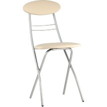 Стул складной Stool Group М8-01 Компакт Слоновая кость, металлический каркас, кожа PVC