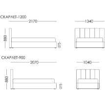 Кровать остравная SKARLETT 120