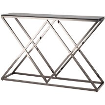 Консоль Stool Group ИНСИГНИЯ 115*30 темный хром стекло smoke