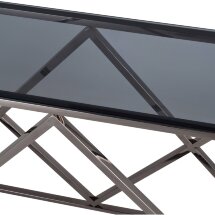 Консоль Stool Group ИНСИГНИЯ 115*30 темный хром стекло smoke