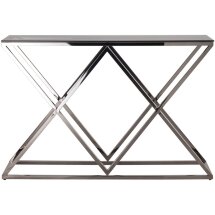 Консоль Stool Group ИНСИГНИЯ 115*30 темный хром стекло smoke