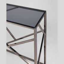 Консоль Stool Group АРТ ДЕКО 115*30 темный хром стекло smoke нержавеющая сталь