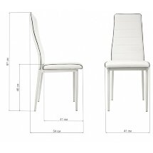 Стул на металлокаркасе на металлокаркасе DC2-001 white / black