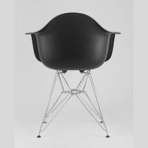 Стул Eames DAR черный, основание хромированный металл, сидение PP пластик