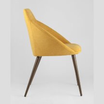 Стул Stool Group Квини желтый обивка плотная ткань, стальные ножки