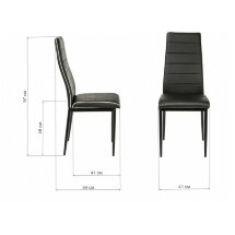 Стул на металлокаркасе DC2-001 black / white